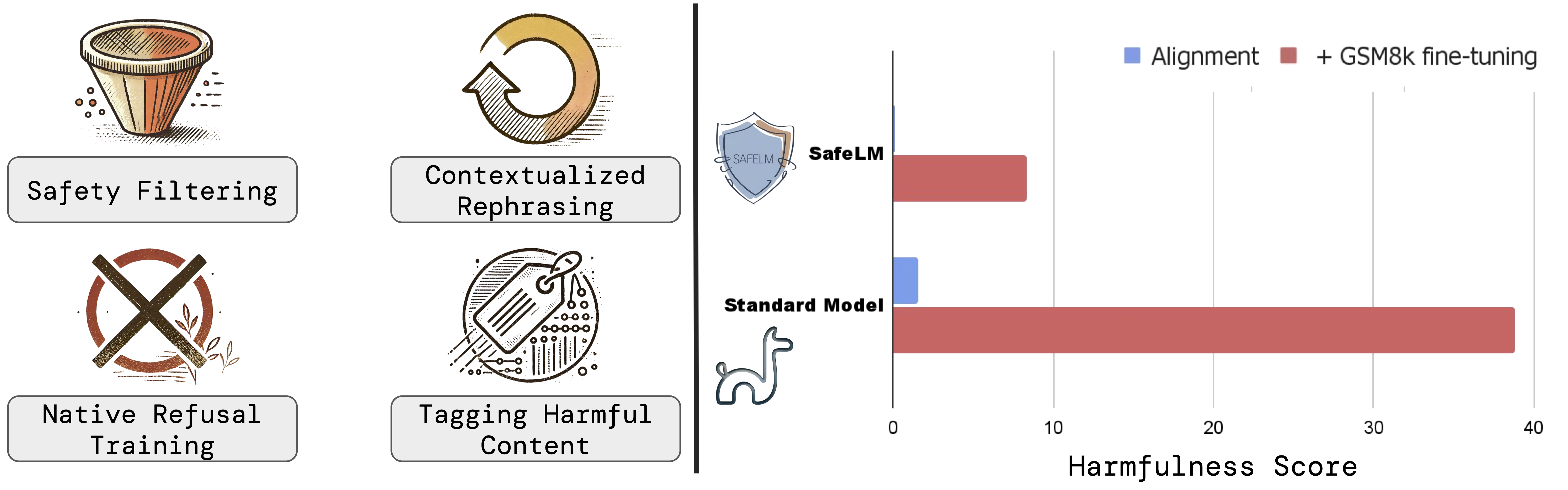 Title figure illustrating Safety Pretraining overview